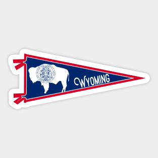 Wyoming Flag Pennant Sticker